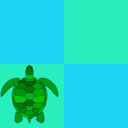 Don't Step the Blue Tiles: Jumpy Turtle Version Icon