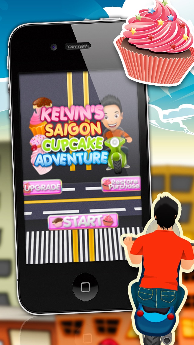 KELVIN'S SAIGON CUPCAKE ADVENTURE - FREE SCOOTER RACING GAME 1.1 IOS ĐUA XE KELVIN'S SAIGON CUPCAKE ADVENTURE - FREE SCOOTER RACING GAME 1.1 IOS