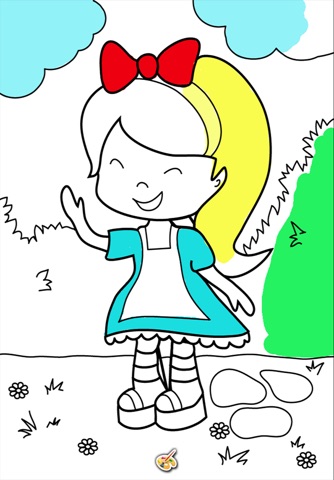 Coloring Book: Alice in Wonderland screenshot 2