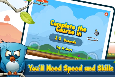 Flippin Bird Pro - Flying Stunt Tricks School to Test your Driving and Don't Touch the Hoops by Go Free Games screenshot 4