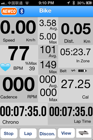 NEWCO RunPro (Heart Rate Monitor,GPS speed for Run and Bike) screenshot 3