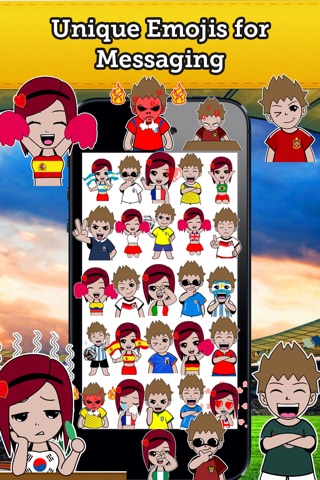 Emoji Brazil Soccer Fan Free screenshot 2