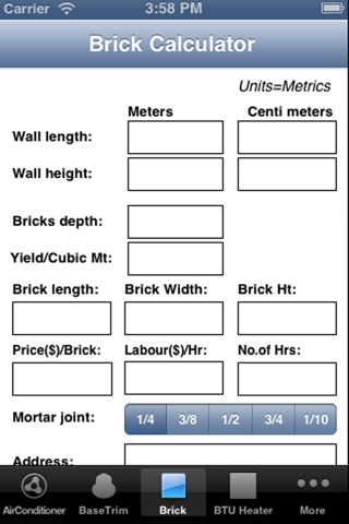 Construction Calculator for iPhone screenshot 2