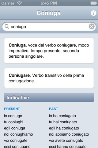 Coniuga - Verbi italiani screenshot 2