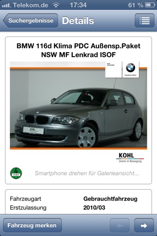 KOHL automobile screenshot 3