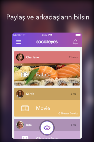 Socialeyes - Meet Up With Friends Without Hassle | Easily share your plan and spontaneously hangout with friends nearby over an activity screenshot 2