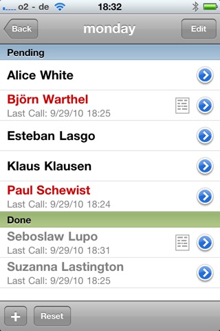 Call Lists screenshot 2