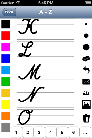 Handwriting worksheets for children: Learn to write the letters of the alphabet in script and cursive screenshot 4