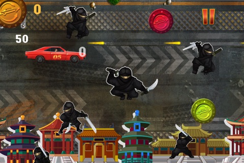 Turbo Cars Vs Temple Ninjas: Free Speed Racing Game screenshot 4