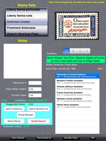 U.S. Postage Stamps--V2 1948-1987 screenshot 2