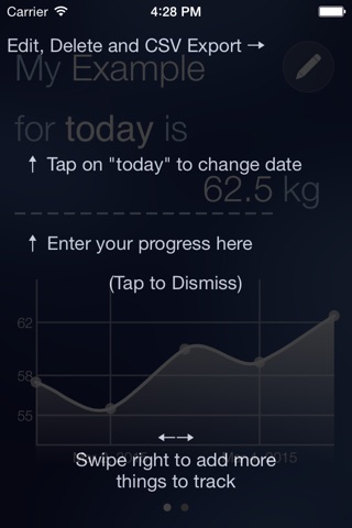 Progress Chart Tracker: track progress on anything in a Chart, e.g. Body Weight, Gym Exercises, Personal Stats screenshot 2