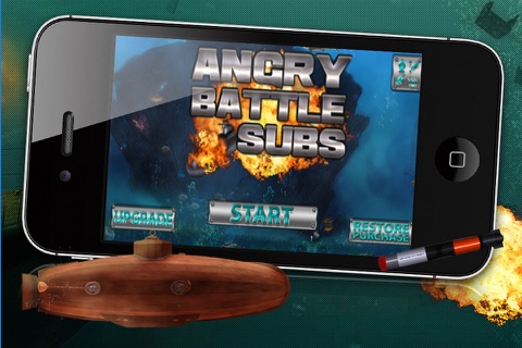 Angry Battle Submarines - A War Submarine Game! screenshot 4