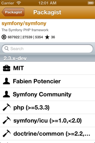 iPackagist screenshot 3