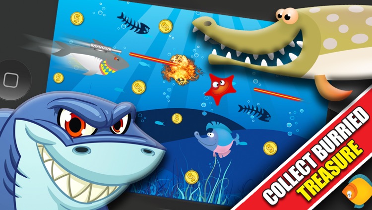 Shark Attacks! FREE : Hungry Fish Revenge Laser Shooting Racing Game - By Dead Cool Apps