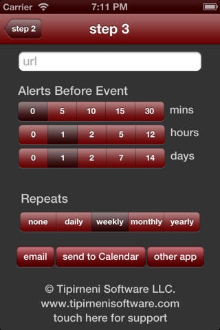event scheduler free - ics file maker screenshot 3