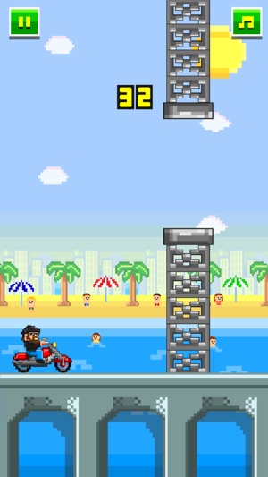 Beach Bikers - Free Retro 8-bit Pixel Motorcycle Games(圖3)-速報App