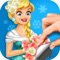 Icon Princess Sticker Salon Game - frozen make-up wedding & dress up girl makeover!
