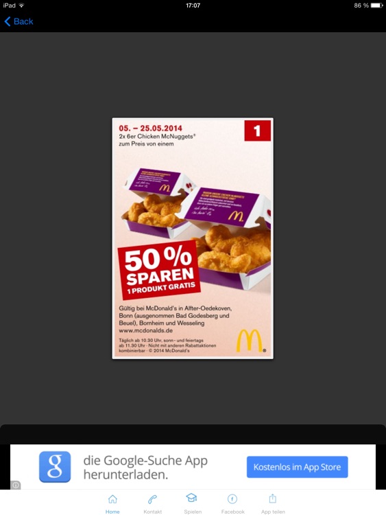McDonalds Bonn Coupons Gutscheine
