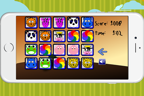 Animal face match game screenshot 2