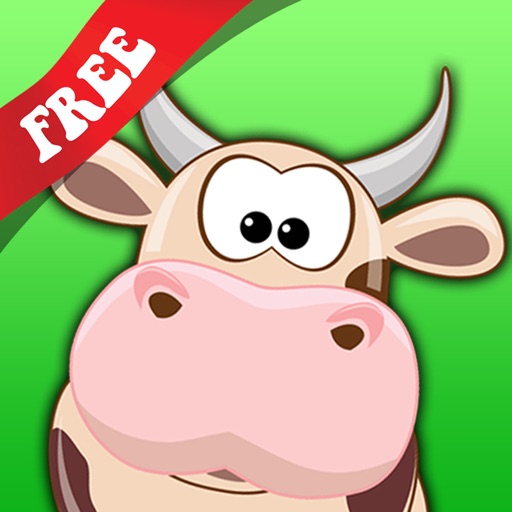 Free Kids Puzzle Teach me Farm Animals Cartoon iOS App