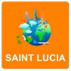 Saint Lucia Off Vector Map - Vector World