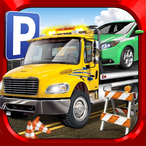 3D Impossible Parking Simulator 2 - Real Police Monster Tow Truck Car Driving School Test Park Sim Racing Games