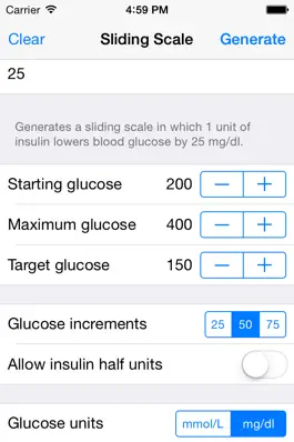 Game screenshot Sliding Scale - for doctors and nurses prescribing insulin hack