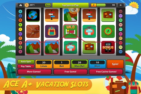 Ace A+ Vacation Slots with Bonus Games - Spin the wheel to win the grand prize screenshot 2