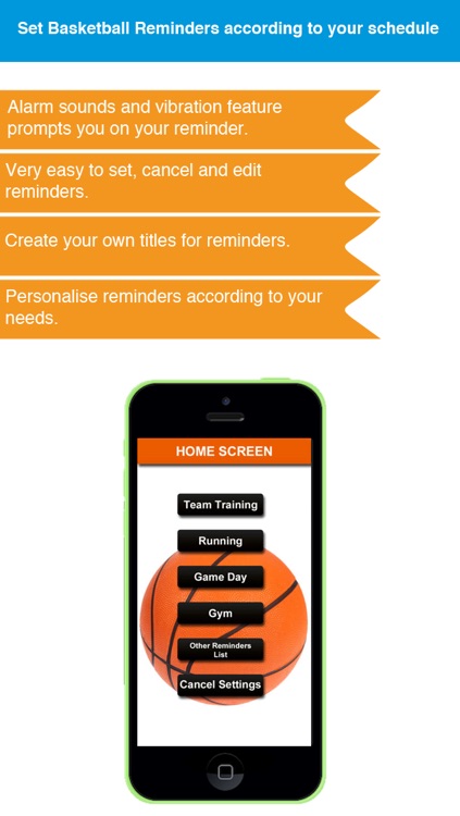 Basketball Reminder App - - Timetable Activity Schedule Reminders-Sport screenshot-3