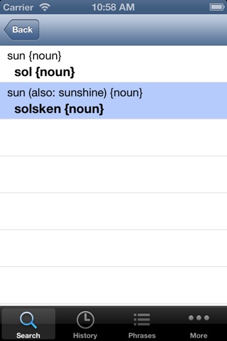 English Swedish Dictionary screenshot 2