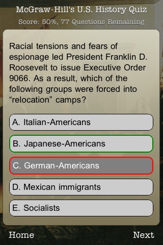 McGraw-Hill U.S. History Quiz Set 2 screenshot 3