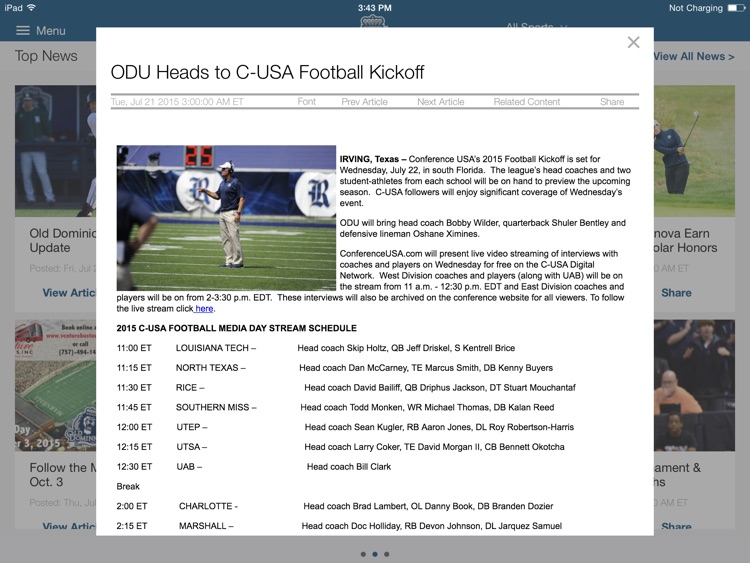 ODU Sports iPad 2015 screenshot-4