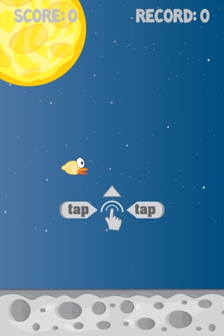 Duckie the Bird: The Flappy Survival. Moon Adventures screenshot 4