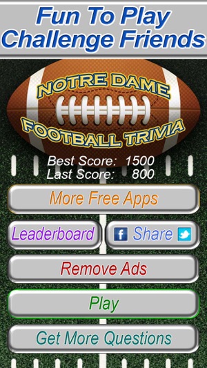 Notre Dame Football Trivia Quiz - Indiana Fighting Irish Int(圖1)-速報App