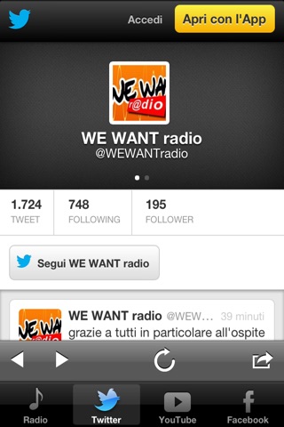 WE WANT radio screenshot 2