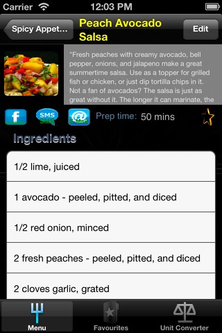Appetizer Recipes for iPhone, iPad and iPod screenshot 3