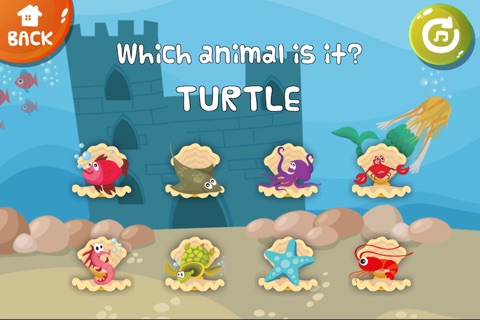 ABC Baby Ocean Animals Free - 3 in 1 Game for Preschool Kids - Learn Names of Marine Life screenshot 2