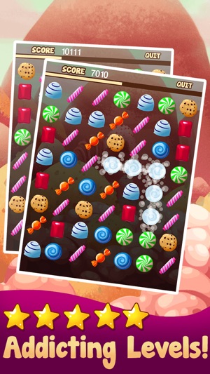 Match-3 Candy Land Puzzle - Super-Market Of Diamonds And Sta(圖2)-速報App