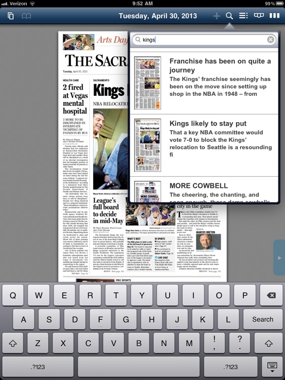 The Sacramento Bee e-Edition for iPad