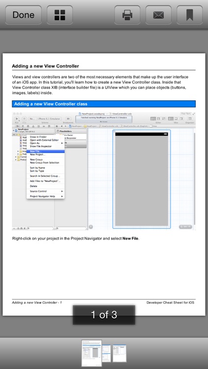 Developer Cheat Sheet for iOS •
