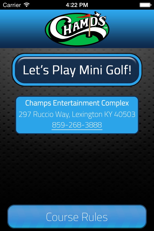 Champs Entertainment Complex Mini Golf Scorecard screenshot 2