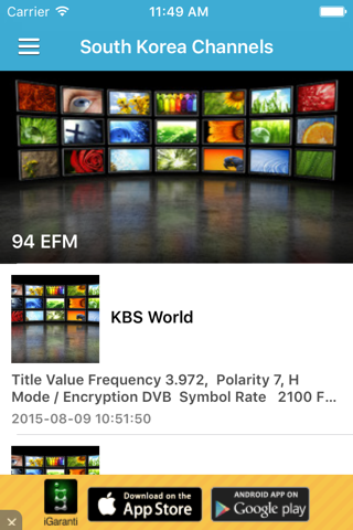 South Korea TV Channels Sat Info screenshot 2