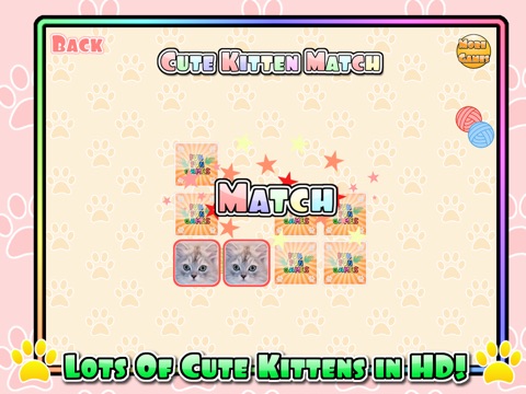 Cute Kitten Match HD - Kids Memory Game screenshot 2