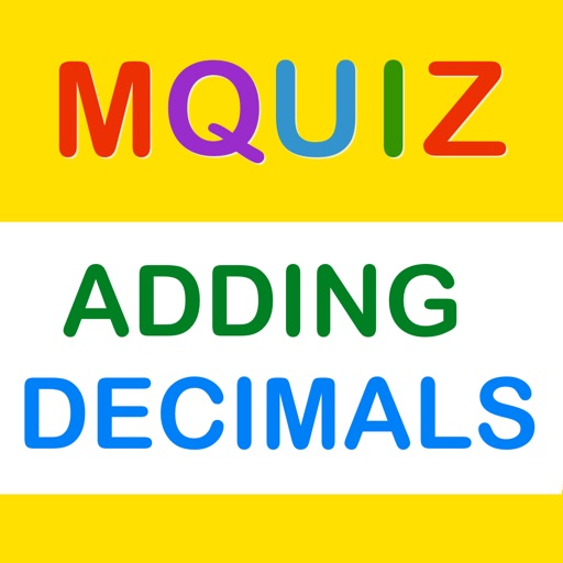 Adding Decimals MQuiz - Math Quiz and Practice for Elementary, Middle and High School Education Icon