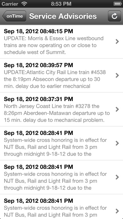 onTime : NJT (NJ Transit)