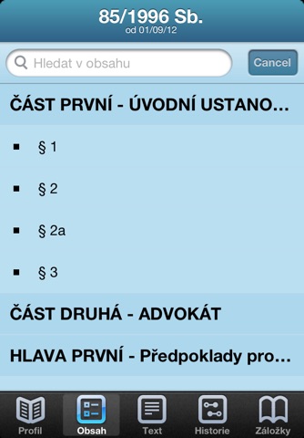 Zákon o advokacii screenshot 2