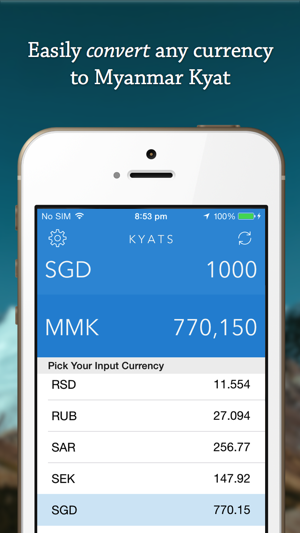 Kyat - Myanmar Exchange Rate Converter