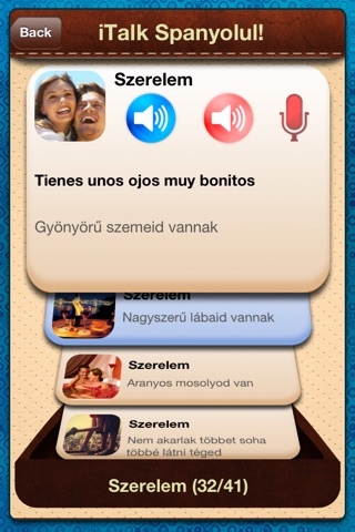 iTalk Spanyolul! társalgási szinten: tanulj meg spanyolul a hétköznapi kifejezések segítségével screenshot 3