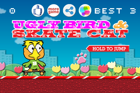 Ugly Bird & Skate Cat screenshot 2