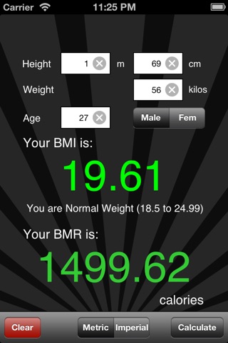 BMI & BMR Calculator Free screenshot 2